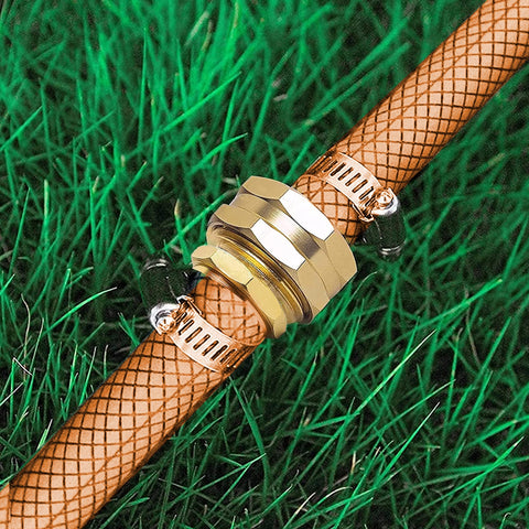 Xiny Tool garden hose setup in use demonstrating repair
