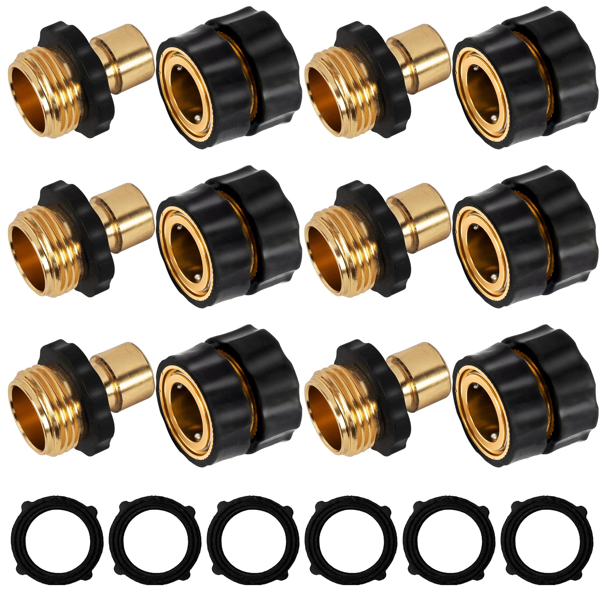 Xiny Tool quick-connect set with six male and six female connectors for fast hose changes