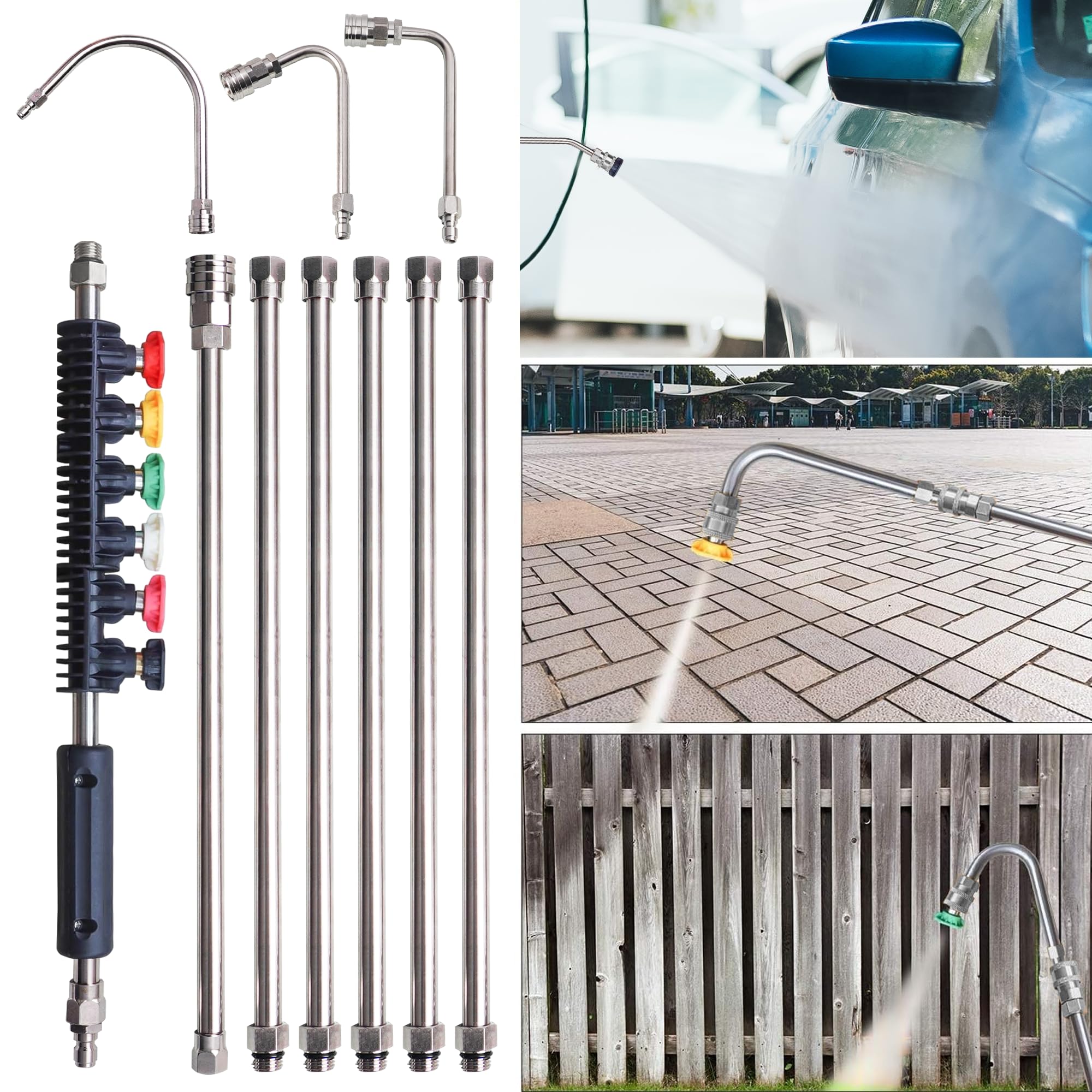 Xiny Tool straight wand extends reach across flat surfaces.