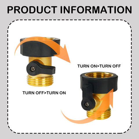 Xiny Tool valve with 3/4 inch threads compatible with hoses and connectors.