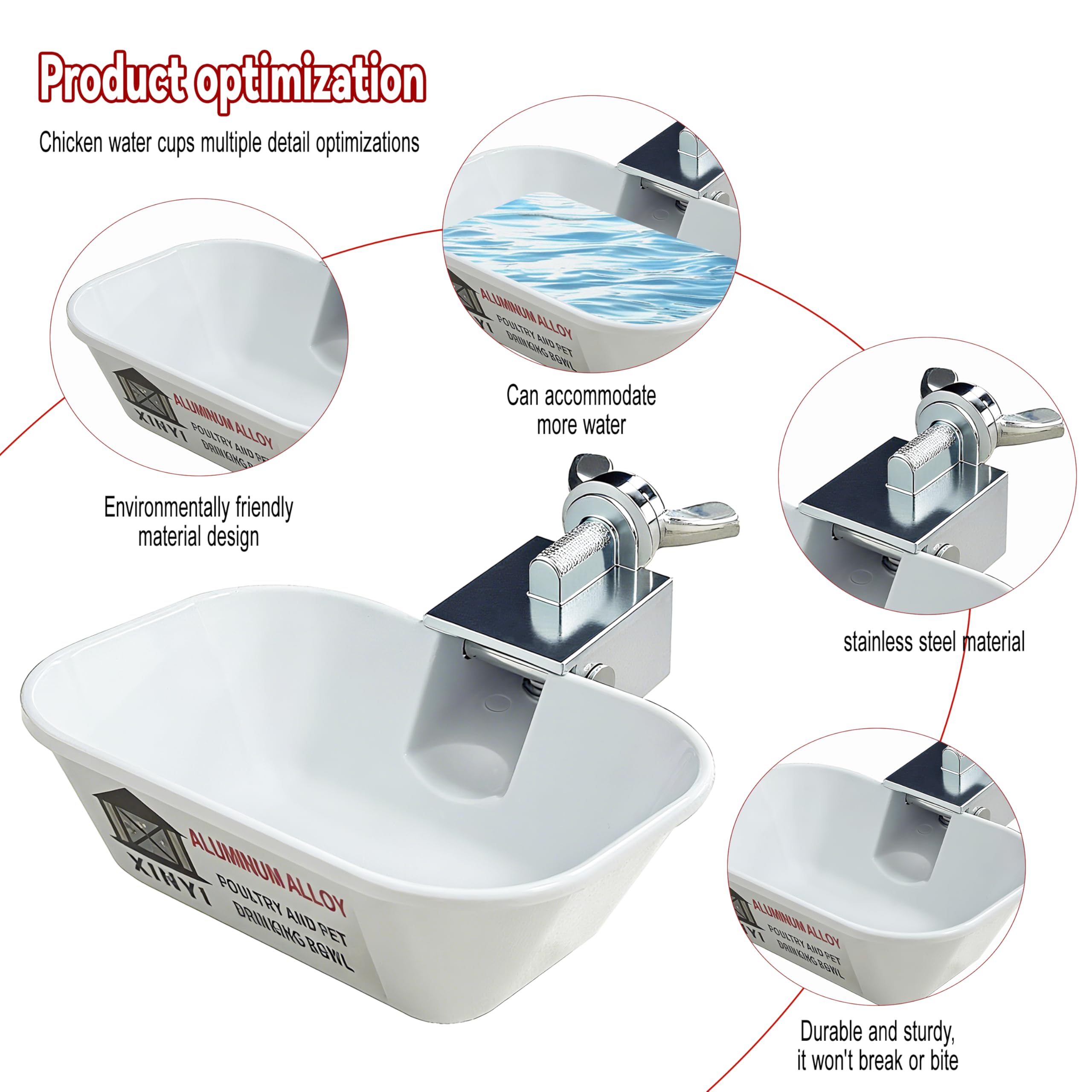 XINYI water cup installation guide demonstrates quick setup for poultry and pets.