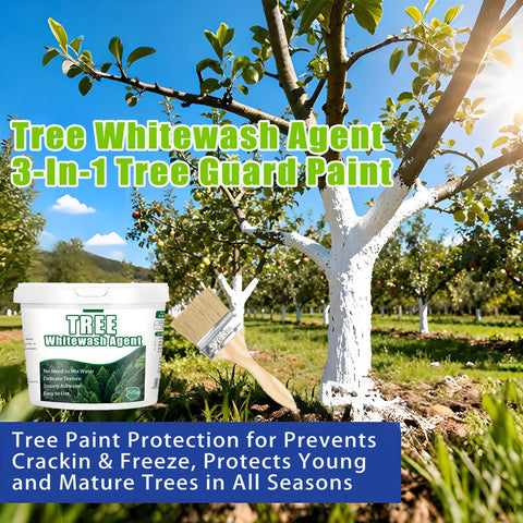 XIRUJNFD Tree Whitewash Agent brush-application delivers smooth, even trunk coverage.