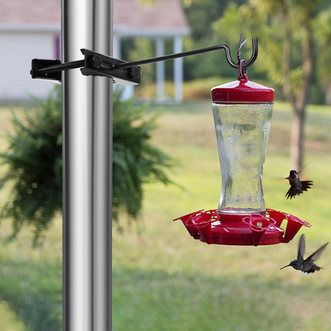Xisakaca outdoor hanging bracket for plants keeps pots steady