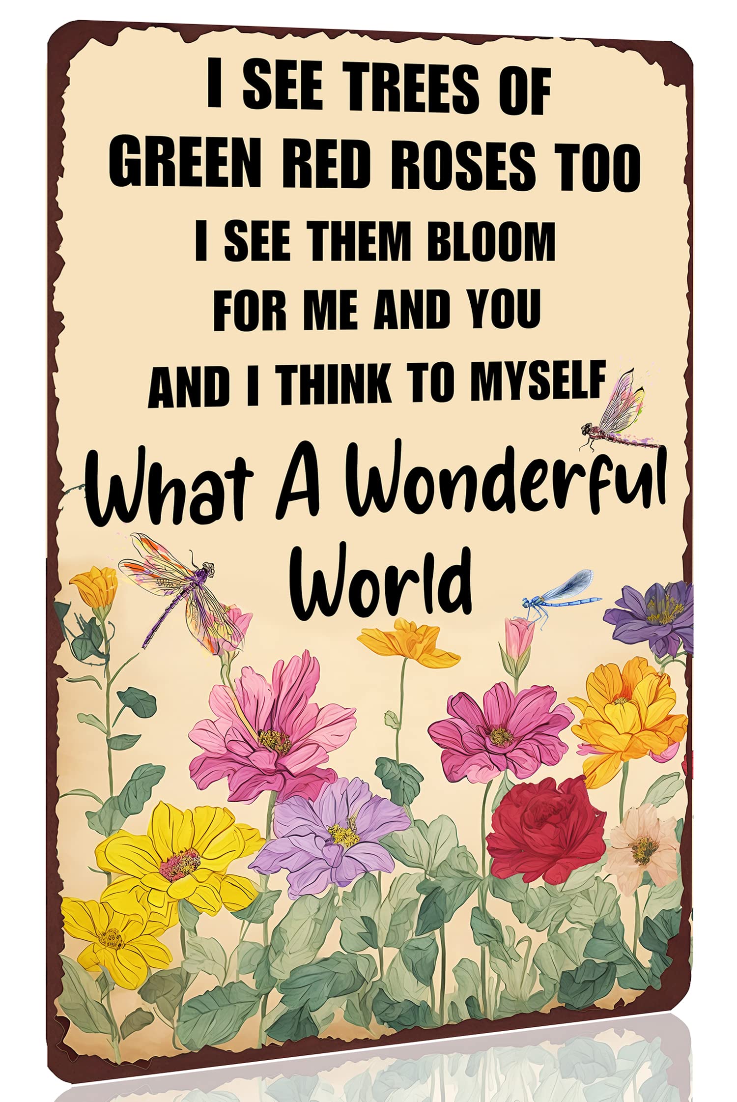 XIULUAN wall sign featuring flowers adds classic charm to any room.