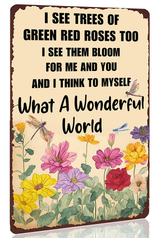 XIULUAN wall sign featuring flowers adds classic charm to any room.