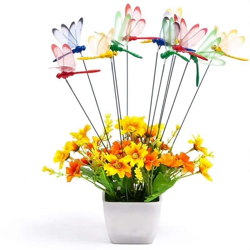 XIZHI dragonfly stake withstands rain and sun for outdoor use.