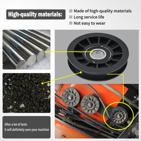 XJJ compatibility chart for flat idler pulley covers Cub Cadet MTD models