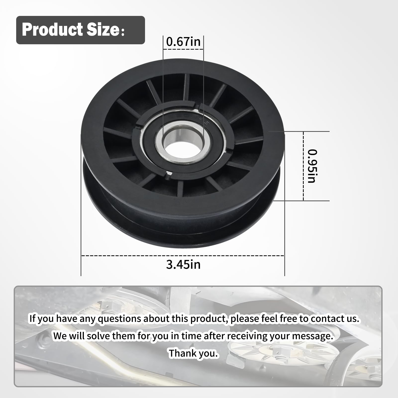 XJJ flat idler pulley packaging included for quick replacement