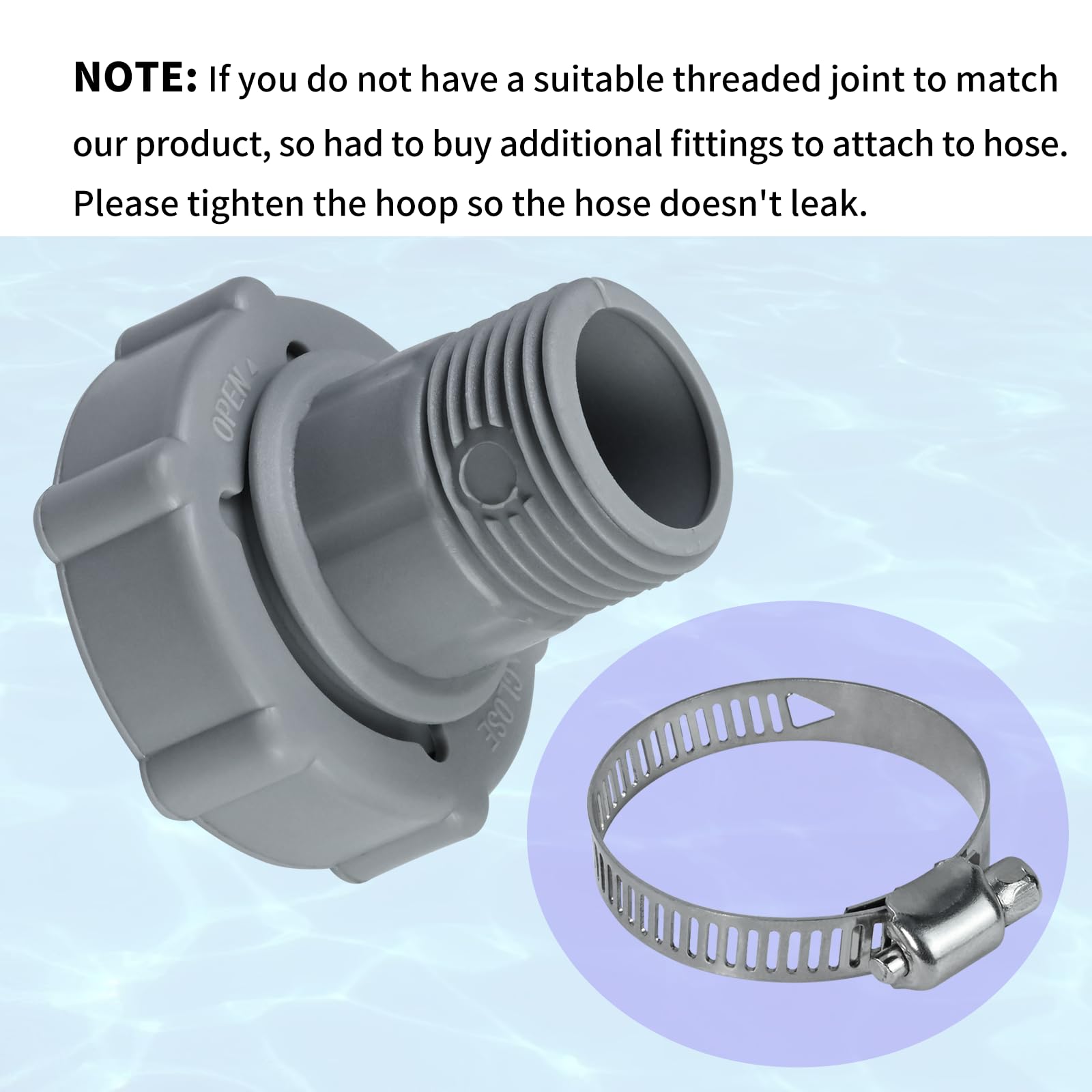 Outdoorsy scene showing XJJ drain fitting for pool maintenance