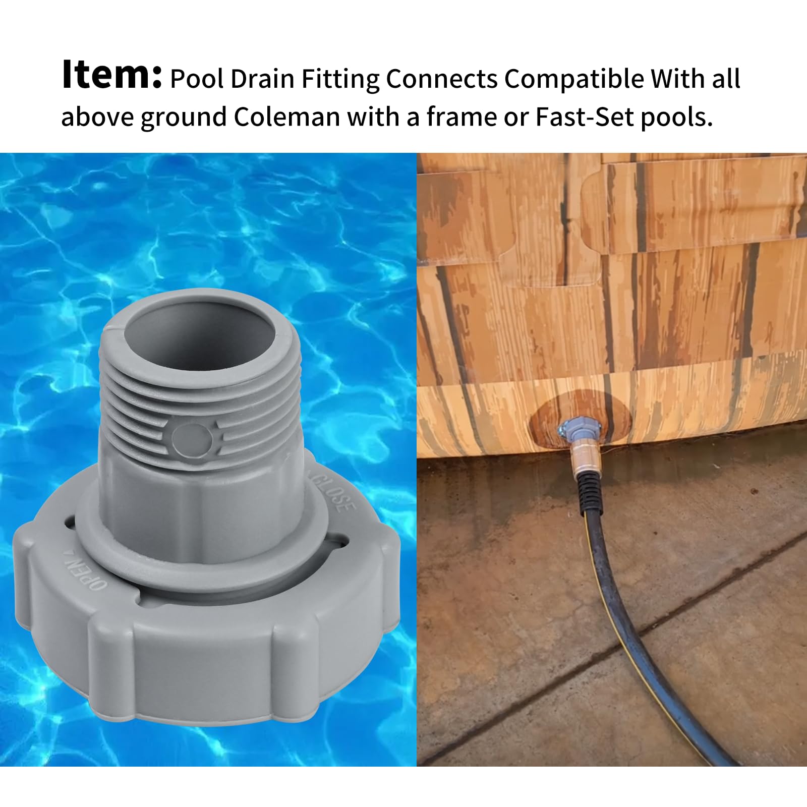 XJJ drain fitting garden hose adapter enables secure 1.0 in attachment