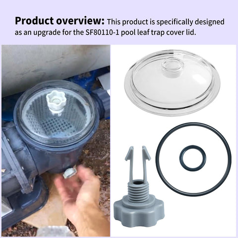 XJJ SF80110 leaf trap lid with O-ring for reliable sealing