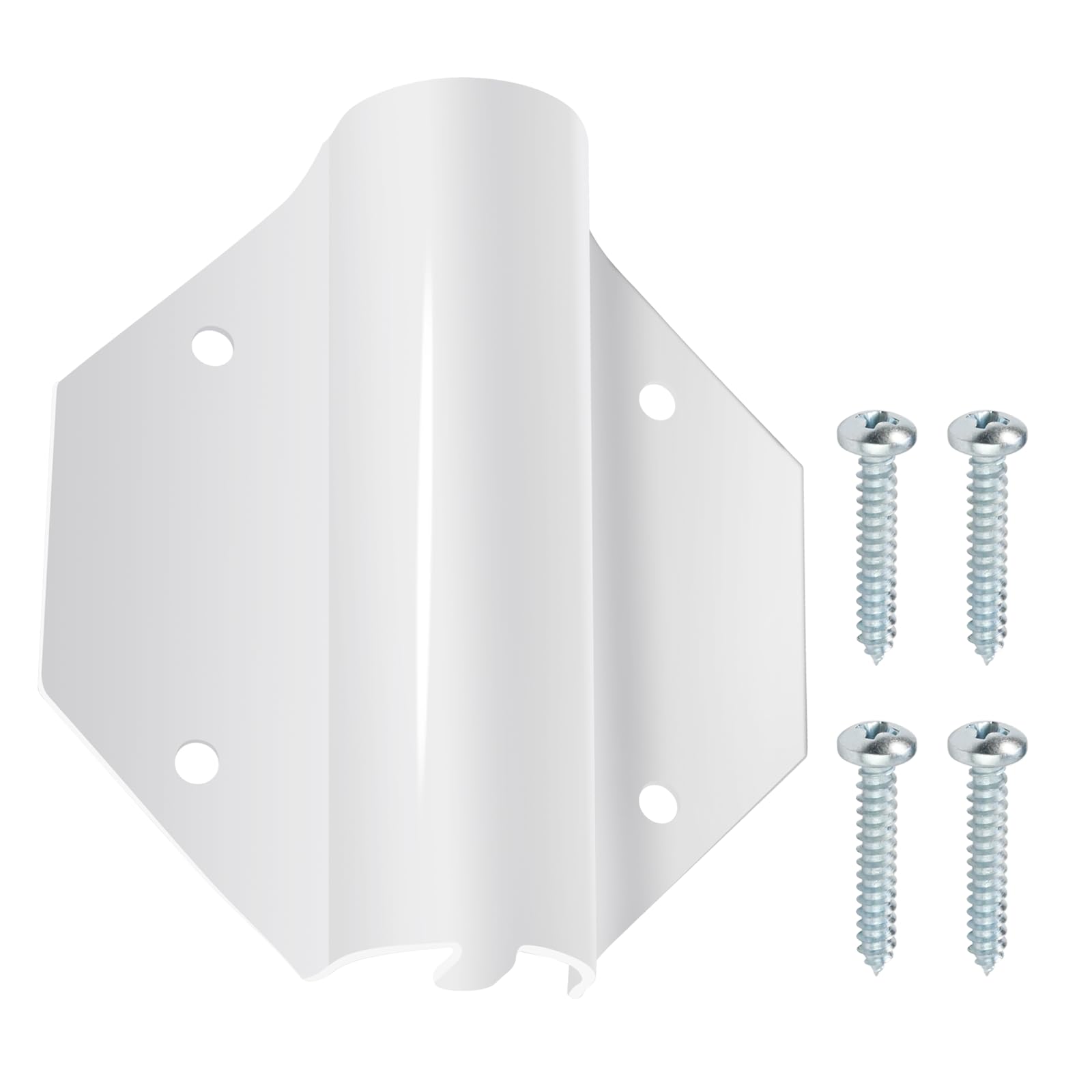 XJJ side-mount flag pole bracket secured on a railing for outdoor use.