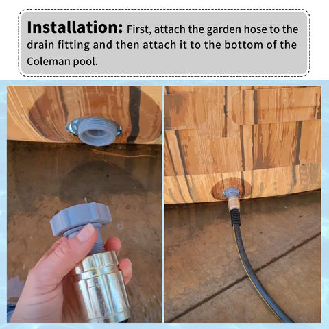 Tightened hoop seals the drain fitting to prevent leaks