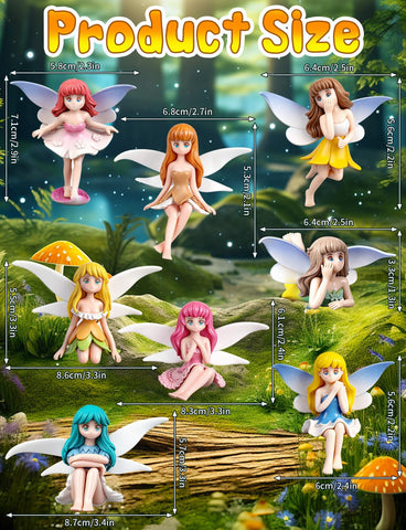 XJWWHZ fairy figurine 3 adds character to indoor and outdoor scenes.