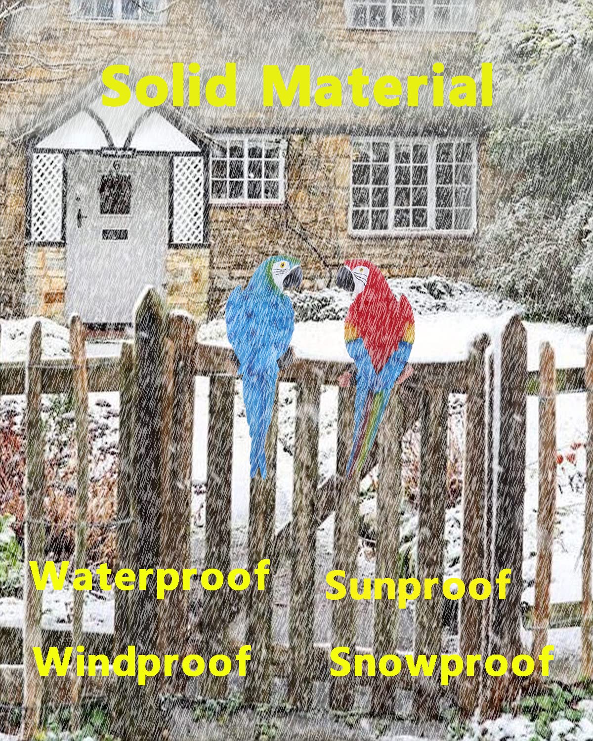 XKFLAUHM garden parrot statue serves as a playful focal point