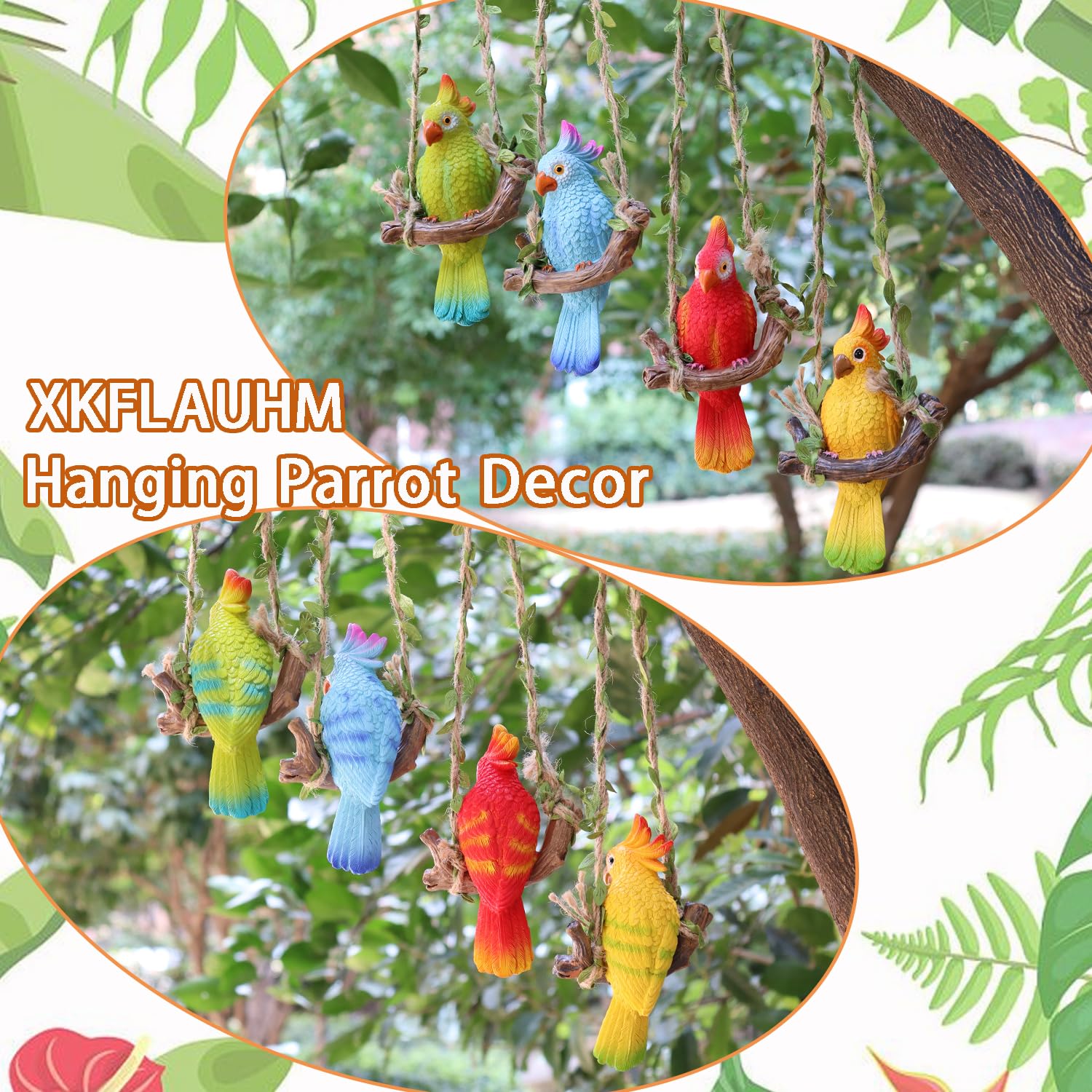 XKFLAUHM blue hanging bird decor ideal for balconies