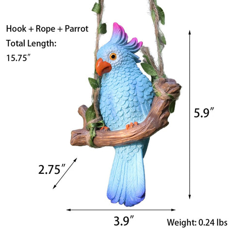XKFLAUHM tiki bar parrot sculpture brightens outdoor patios