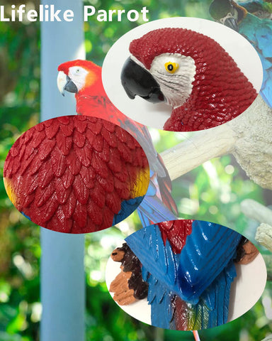 XKFLAUHM tropical parrot decor for wall mounting enhances outdoor spaces