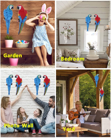 XKFLAUHM weatherproof parrot decor withstands sun and snow