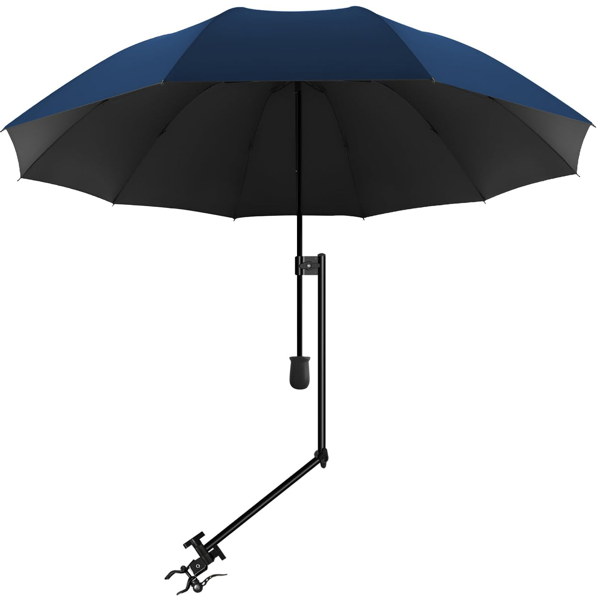 XLINGZA UPF 50+ beach umbrella on-the-go shade with universal clamp.