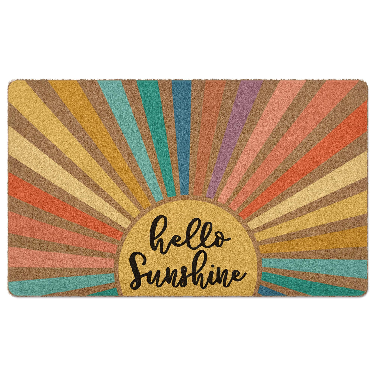 XLDLIOO Boho Sunshine Door Mat with pattern design adds style to your entry.