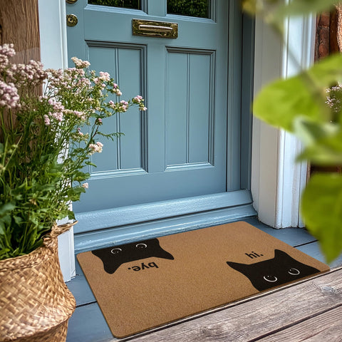 XLDLIOO Cat Welcome Mat outdoor use demonstrates durable, weather-resistant appeal for entrances.