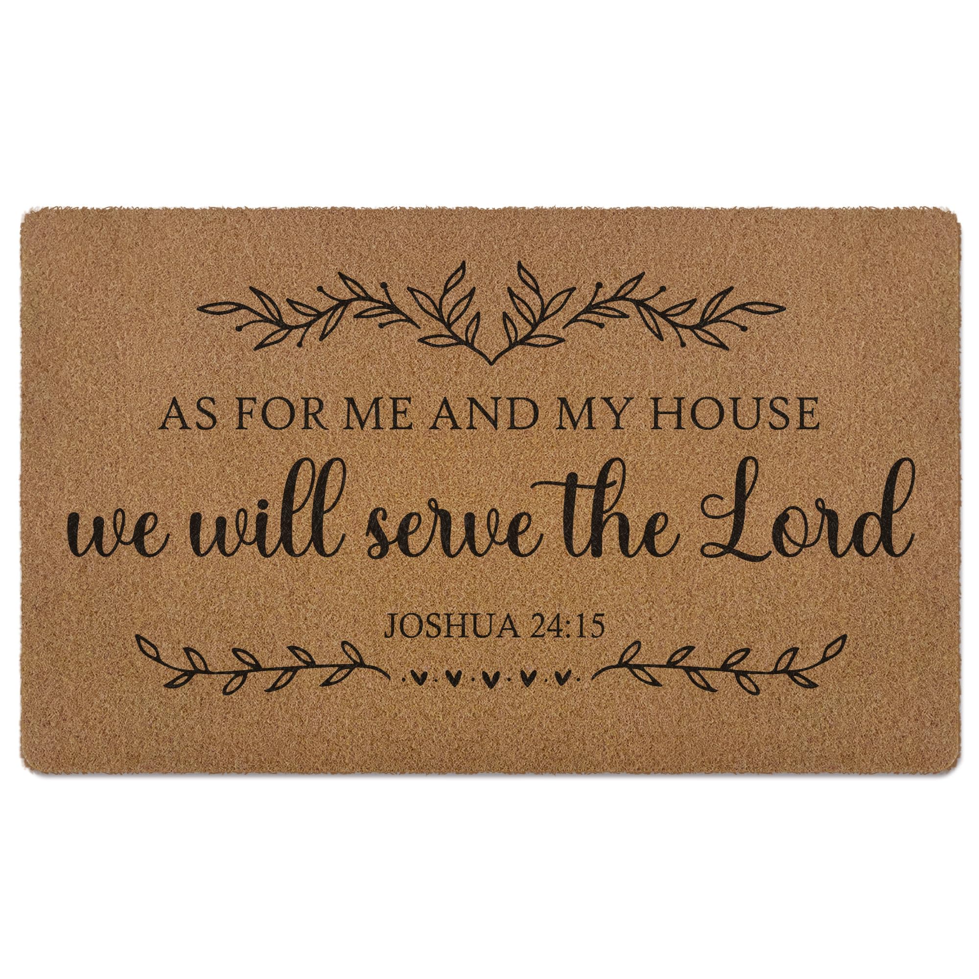 XLDLIOO Christian Easter doormat pattern highlighting welcome design and dirt-trapping capability.