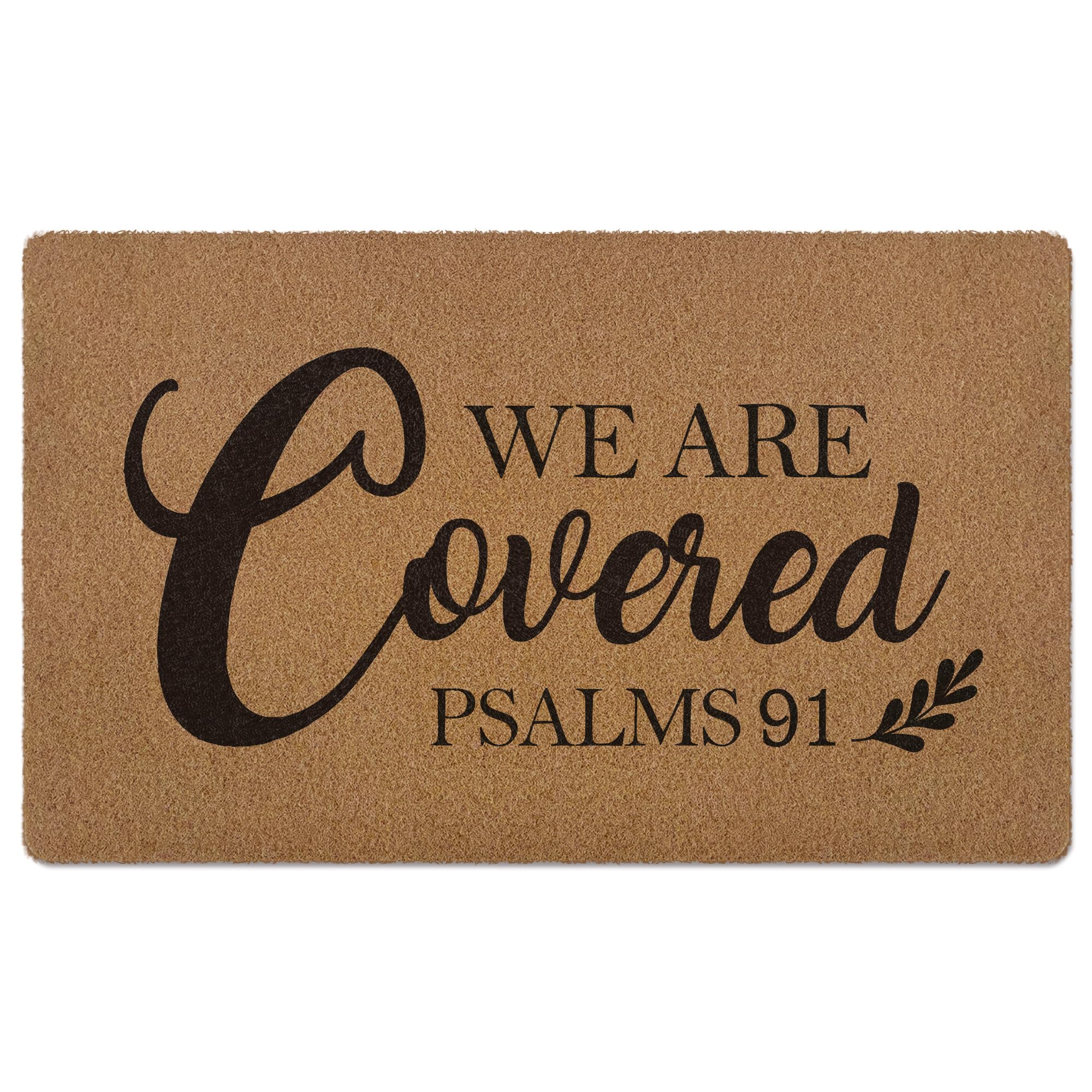 XLDLIOO Christian Easter Doormat with Psalm 91 opens doors to a welcoming, durable entry.