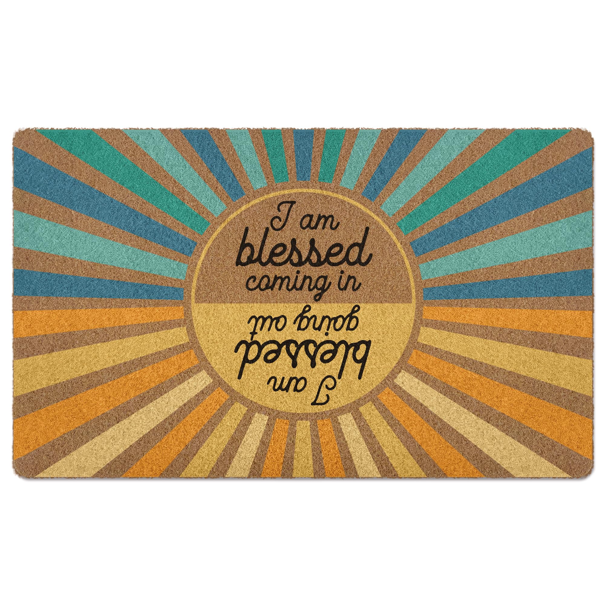 XLDLIOO Christian Easter Sunshine doormat front view for welcoming entryways.