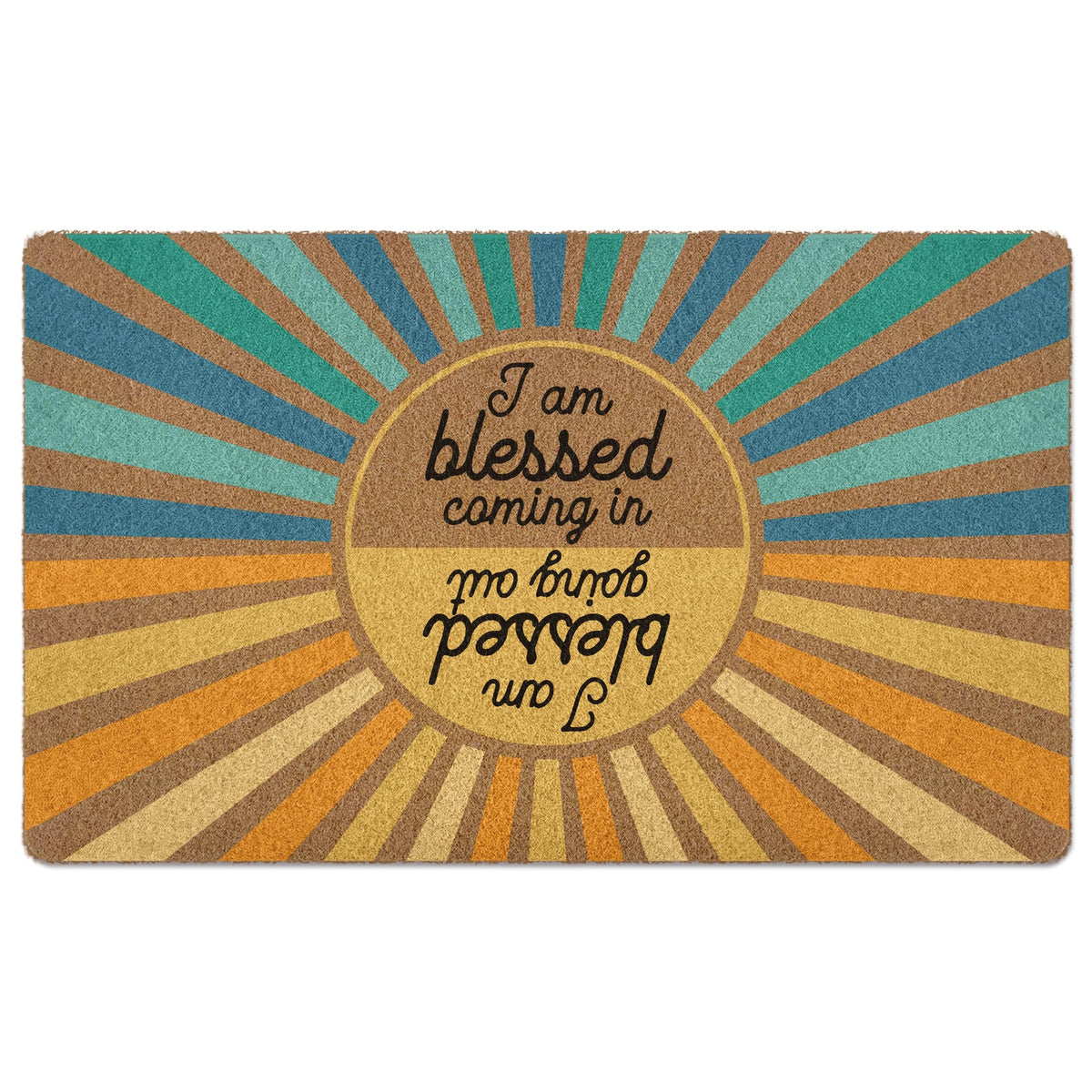 XLDLIOO Christian Easter Sunshine doormat front view for welcoming entryways.