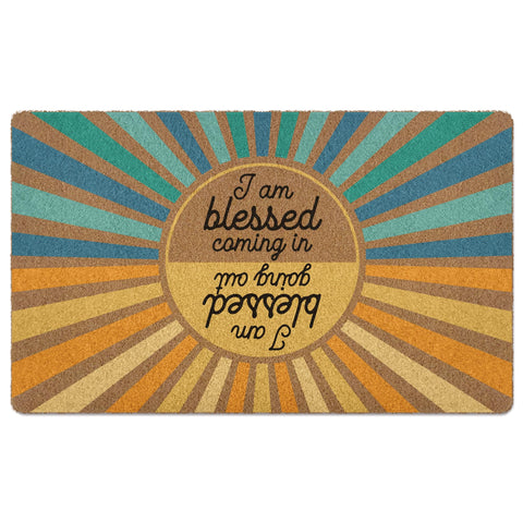 XLDLIOO Christian Easter Sunshine doormat front view for welcoming entryways.