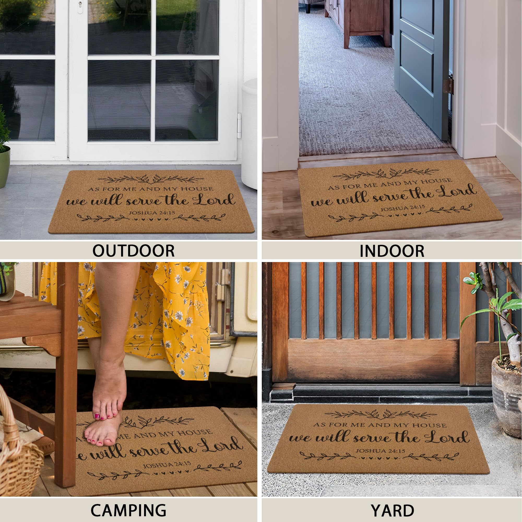XLDLIOO Durable front porch mat suitable for patios and kitchens.