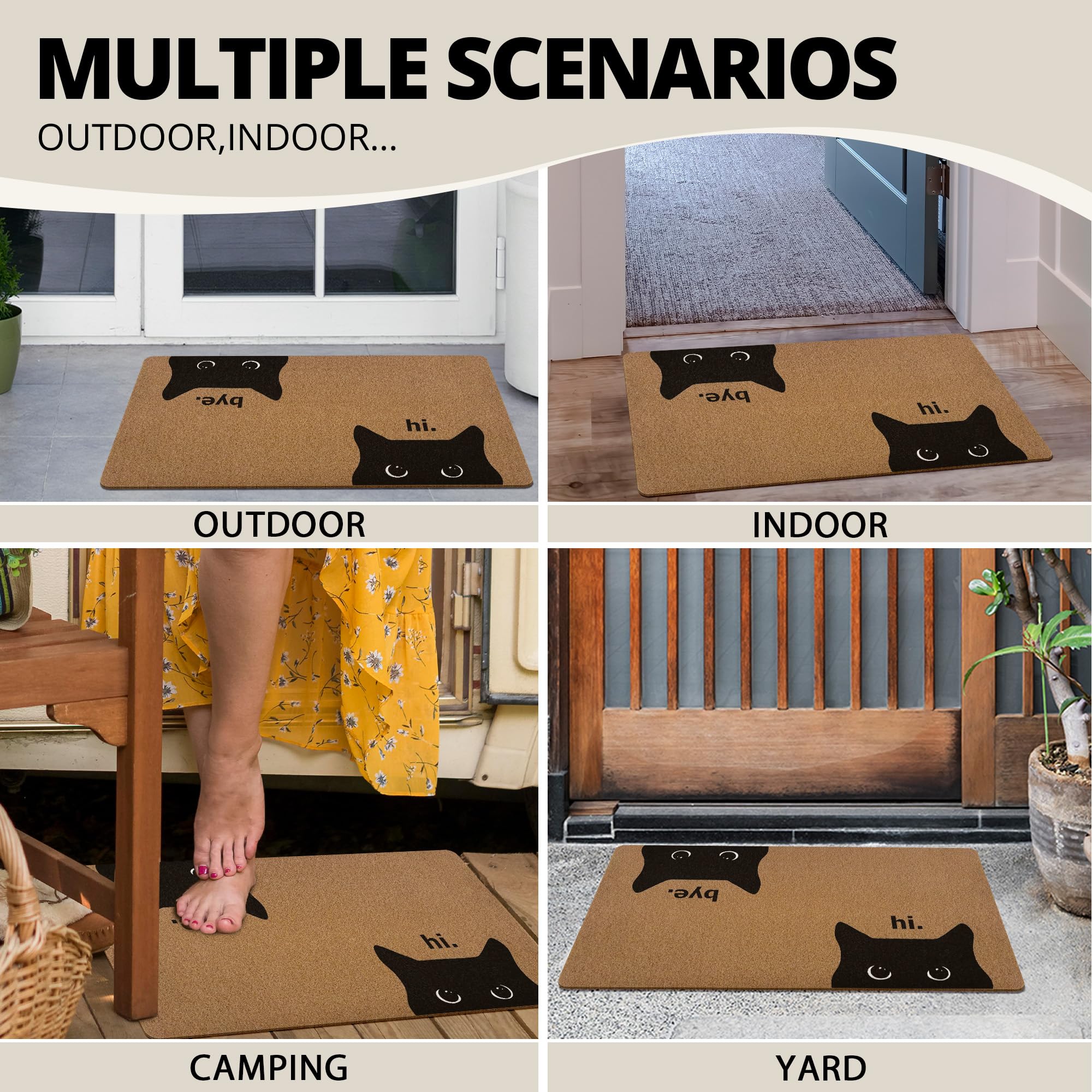 XLDLIOO Easy-care mat keeps entry clean with light vacuuming.