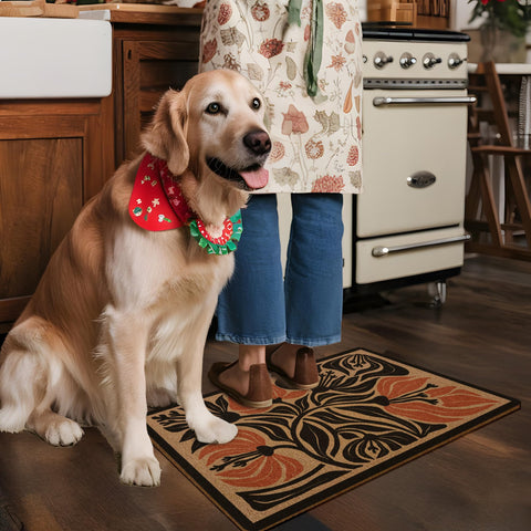 XLDLIOO 17x30 inch entryway mat fits standard exterior doors.