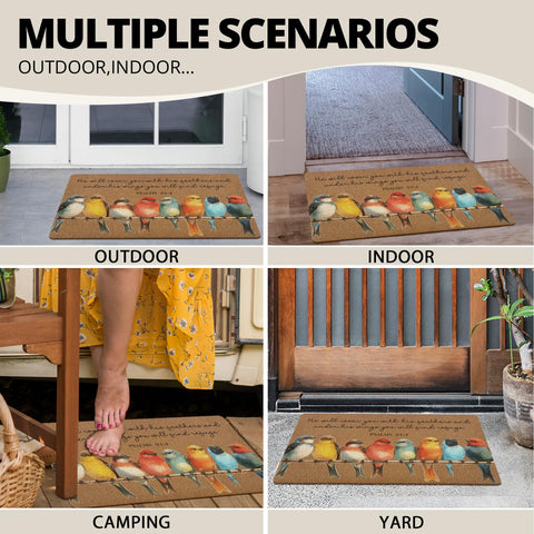 XLDLIOO gift-worthy doormat that opens with warmth and practical dirt capture.