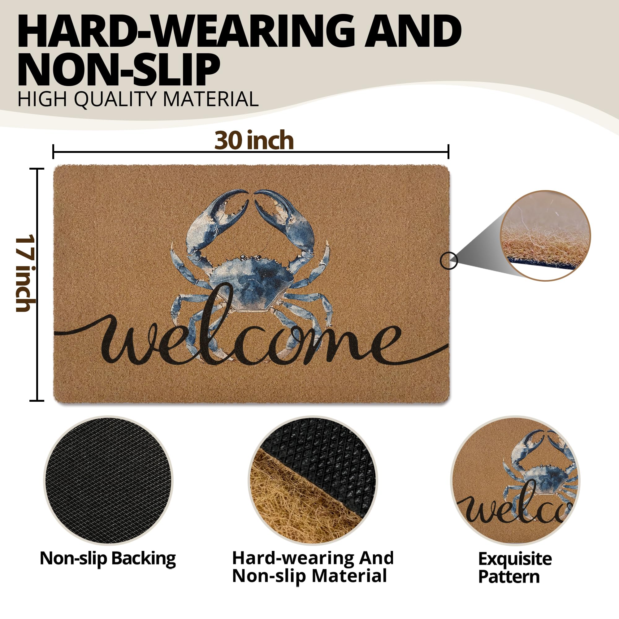 XLDLIOO Doormat built for heavy foot traffic in an outdoor entry area.