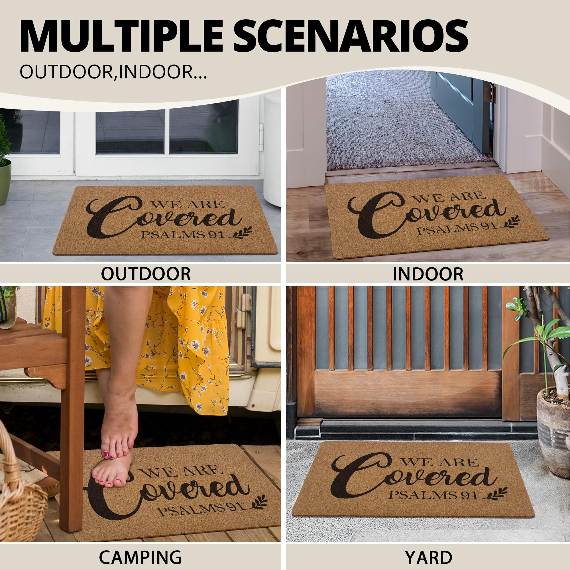 XLDLIOO Outdoor-indoor entryway mat enhances curb appeal and practicality.