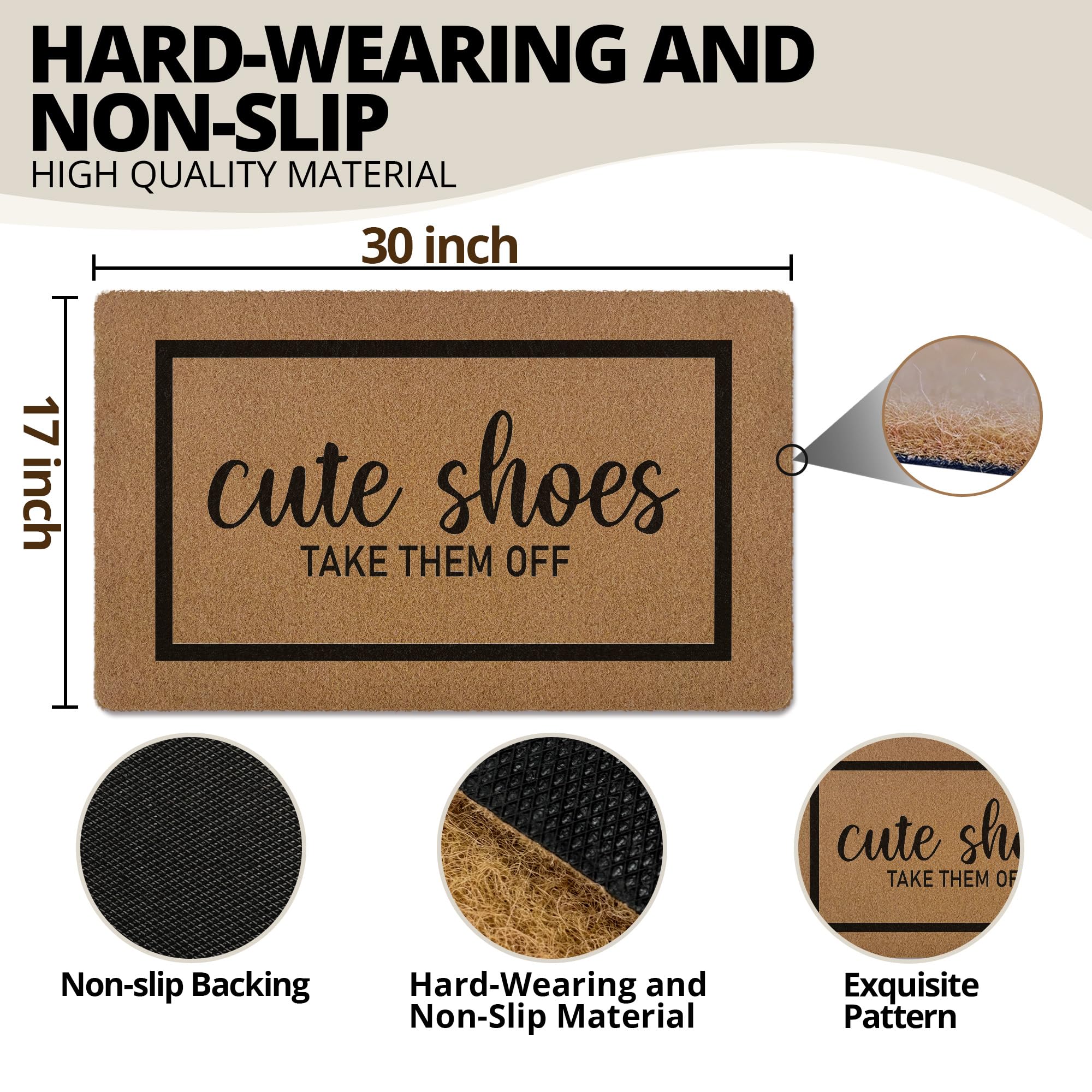 XLDLIOO Rustic coir-look doormat lifestyle shot.