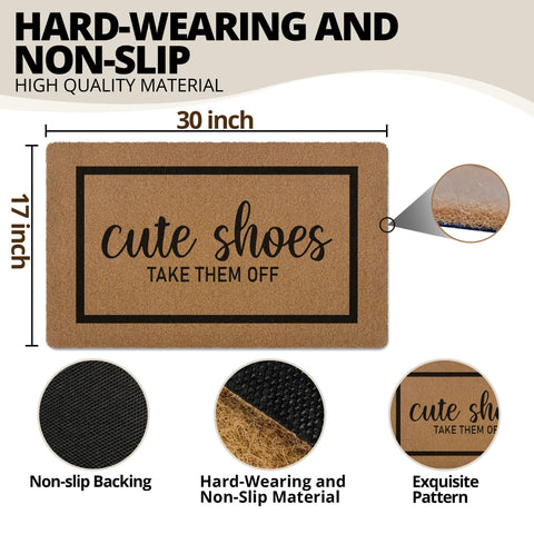 XLDLIOO Rustic coir-look doormat lifestyle shot.