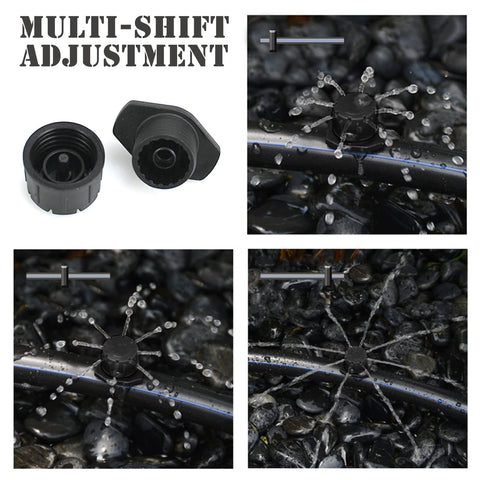 Xloey drip emitter 360-degree adjustment for full coverage.