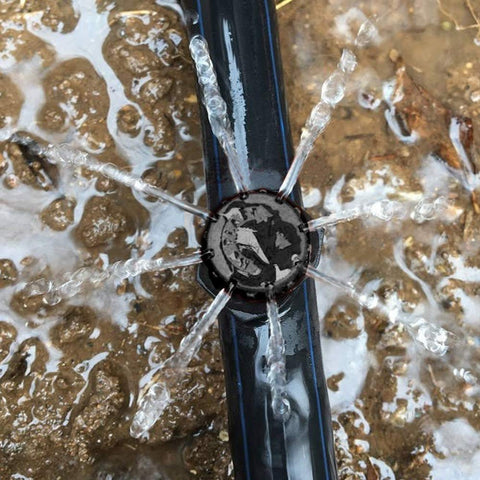 Xloey emitter shown in full-flow spray circle.