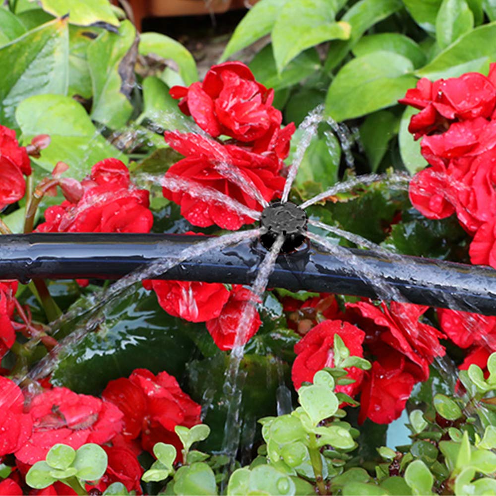Xloey 100-pack drippers ready for garden irrigation.