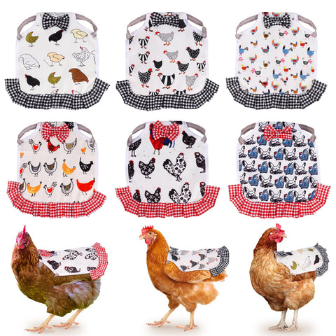 XLSXEXCL chicken saddle with rose print protects hens' backs from pecking.