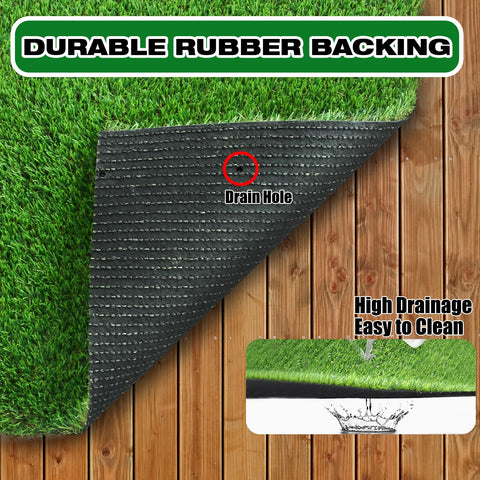 XLX TURF 2x6ft runner rug closeup texture, soft and durable fibers.