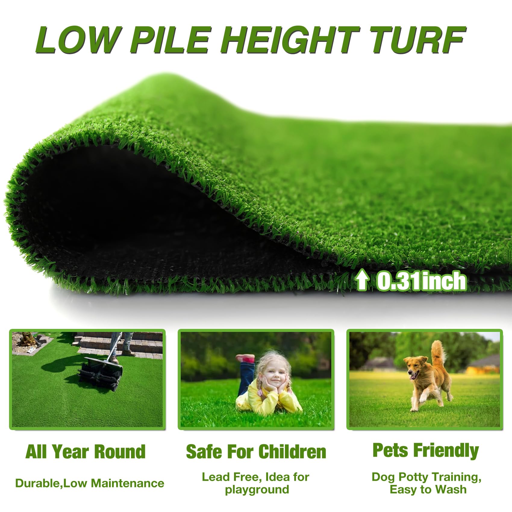 XLX TURF drainage holes enable quick cleaning and fast drying.