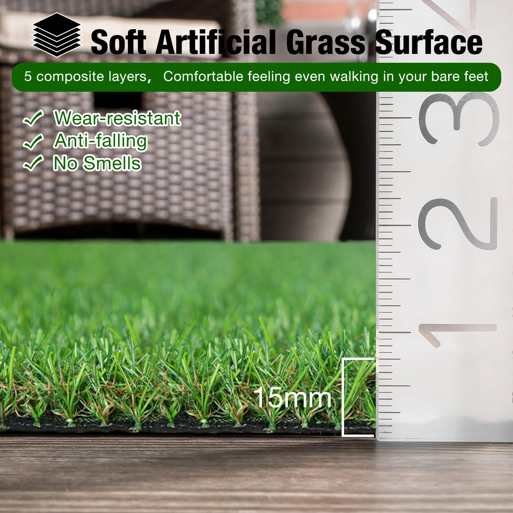 XLX TURF five-layer base provides durable, stable support.