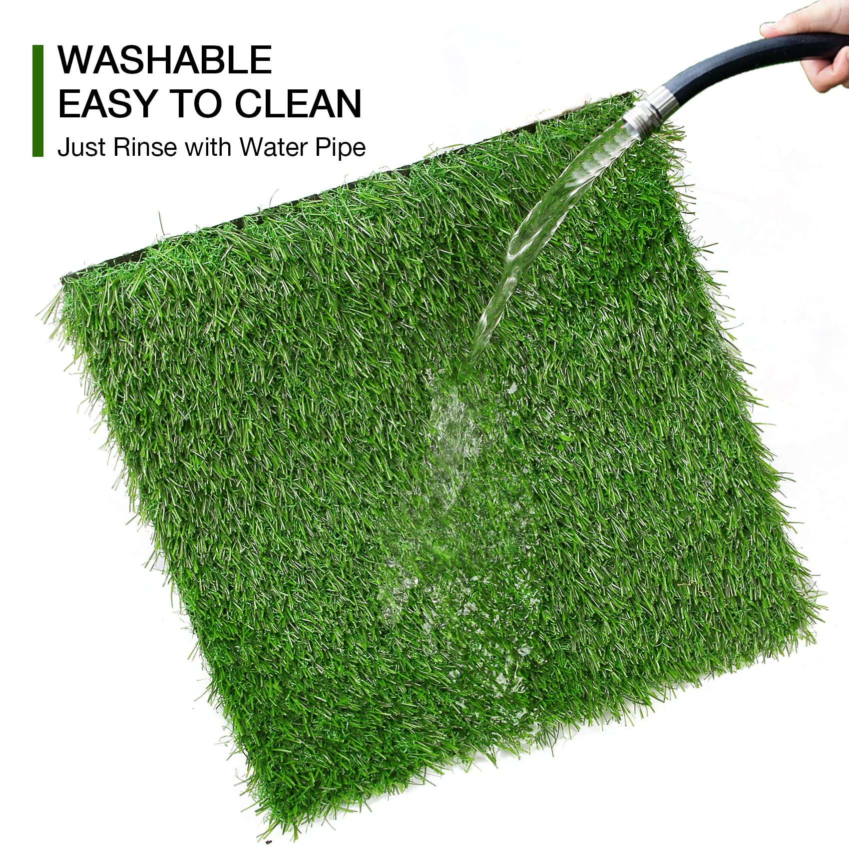 XLX TURF easy-clean grass mats 12x12 with built-in drainage for indoor/outdoor use.