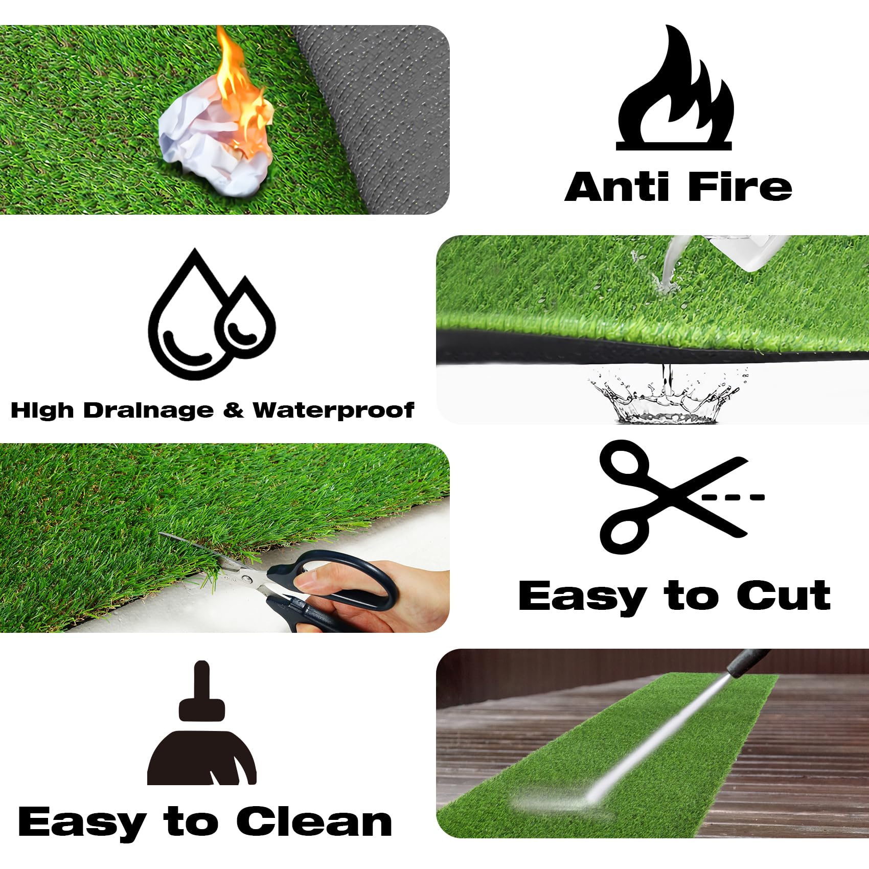 XLX TURF easy-cleaning drainage-hole design enables fast water passage.