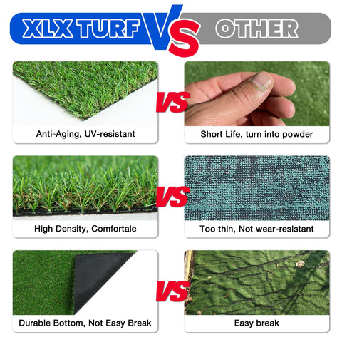 XLX TURF easy-maintenance grass great for quick cleaning.