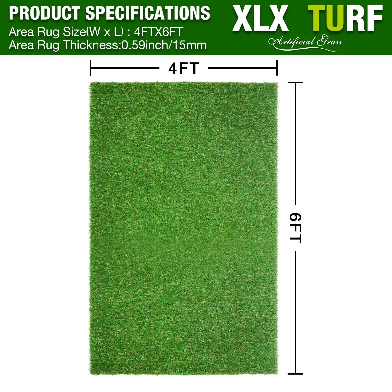 XLX TURF close-up shows realistic texture for a lush look.